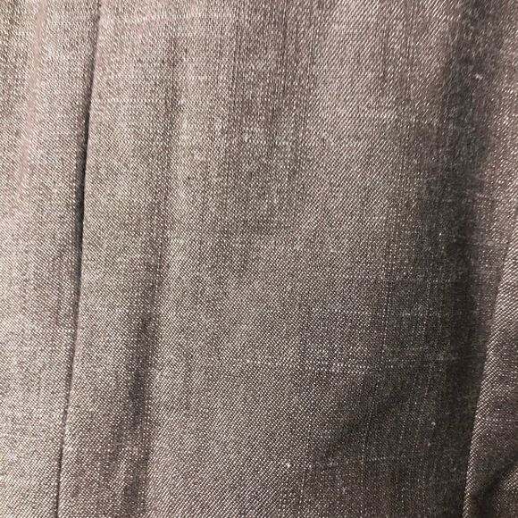 AGB Brown Woven Pleated Neckline Dress size 14 - Picture 4 of 5